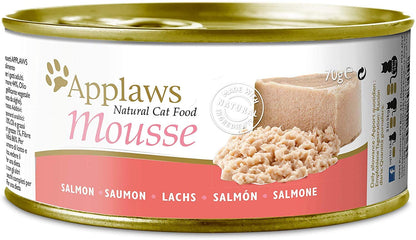Applaws Natural Wet Cat Food, Multipack Chicken and Fish Selection in Broth 70 g Tin (Pack of 12)