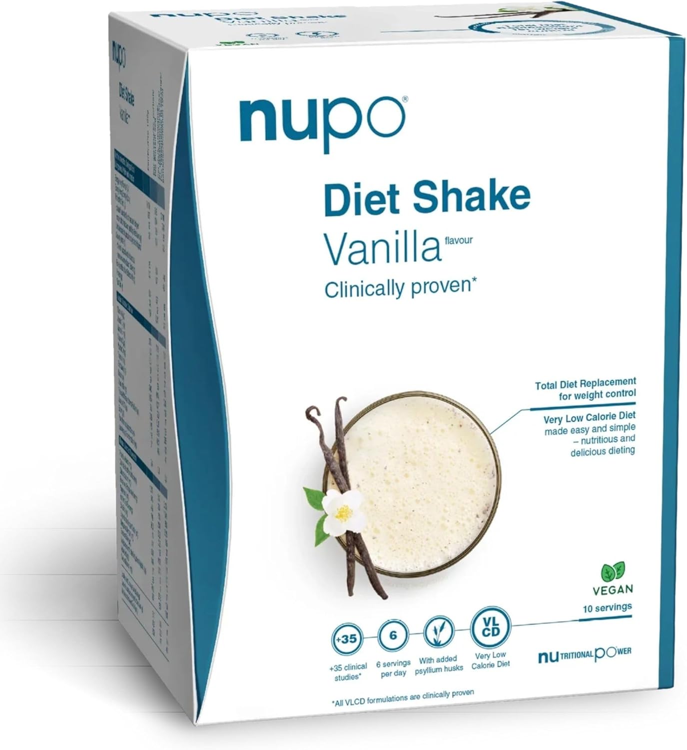 NUPO Diet Shakes for Weight Loss for Women & Men (12 Servings) | Tasty Meal Replacement Drinks | Clinically Proven Food Replacement Shakes for Weight Management I Very Low-Calorie Diet, GMO Free