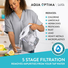 Aqua Optima Evolve+ Water Filter Cartridges, 3 Pack - Fits Brita Jugs & Alternative for Maxtra Filters - Reduces Limescale, Chlorine and Other Impurities - By Laica (Packaging May Vary)