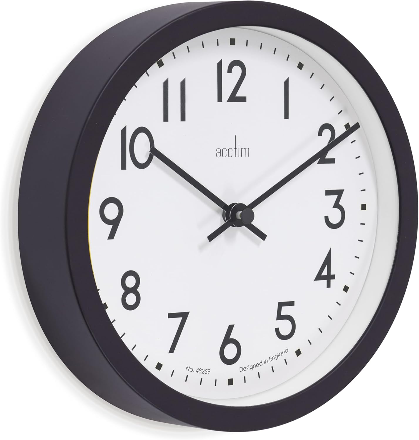 Acctim Elstow 22843 Wall Clock in Soot Black