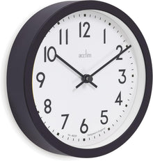 Acctim Elstow 22843 Wall Clock in Soot Black