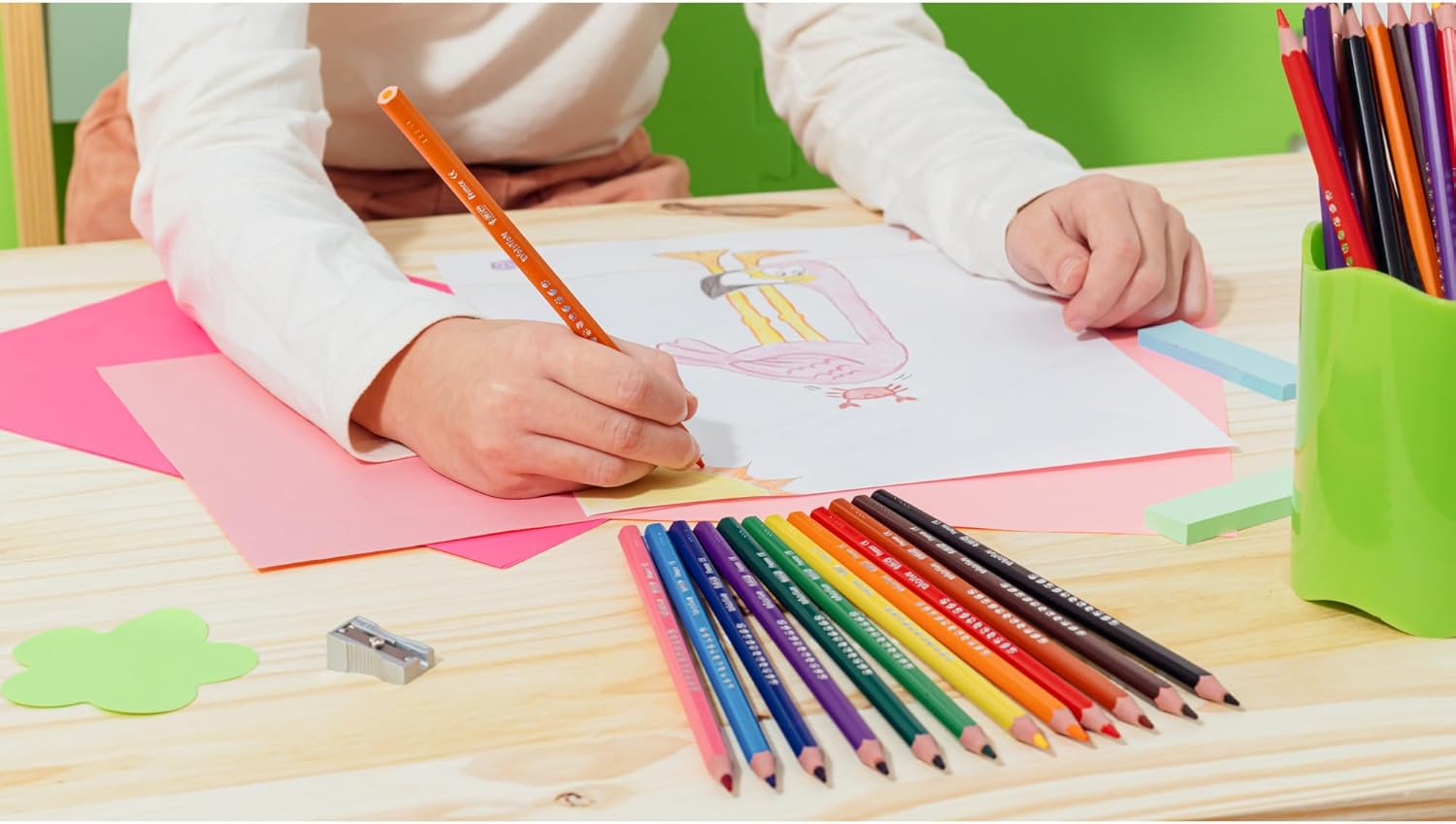 BIC Kids Evolution Coloured Pencils, Vivid Colouring Pencils, Easy to Sharpen BIC Pencils, School Supplies, 36 Pack