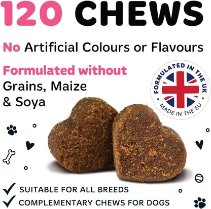 BUGALUGS Itch & Immunity Dog Treats – Helps Soothe Itchy Skin, Paws, Ears - Licking, Scratching - Perfect for Small, Medium & Large Dogs