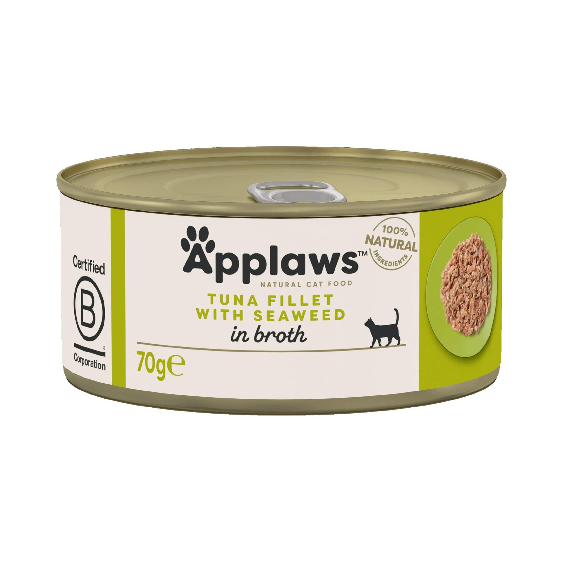 Applaws Natural Wet Cat Food, Multipack Chicken and Fish Selection in Broth 70 g Tin (Pack of 12)