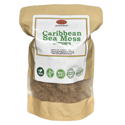 Wild Crafted Dried Gold Sea Moss 150g | from The Pristine Waters of The Caribbean Sea | Unbleached & NOT Grown on String