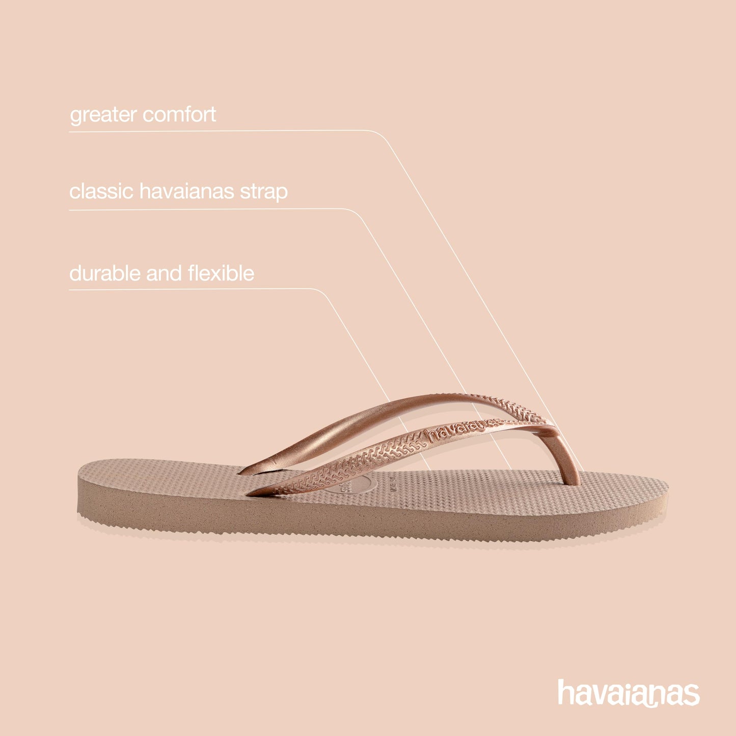 Havaianas - Slim, Stylish, Durable and Versatile Flip-Flops, with Textured Sole for Grip and Support, Women