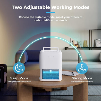 Small Dehumidifiers for Home, 1800ml Dehumidifier Dual Semiconductor, Auto Shut Off & Timer, Portable and Ultra Quiet, Dehumidifiers for Drying Clothes, Bedroom, Bathroom, Wardrobe