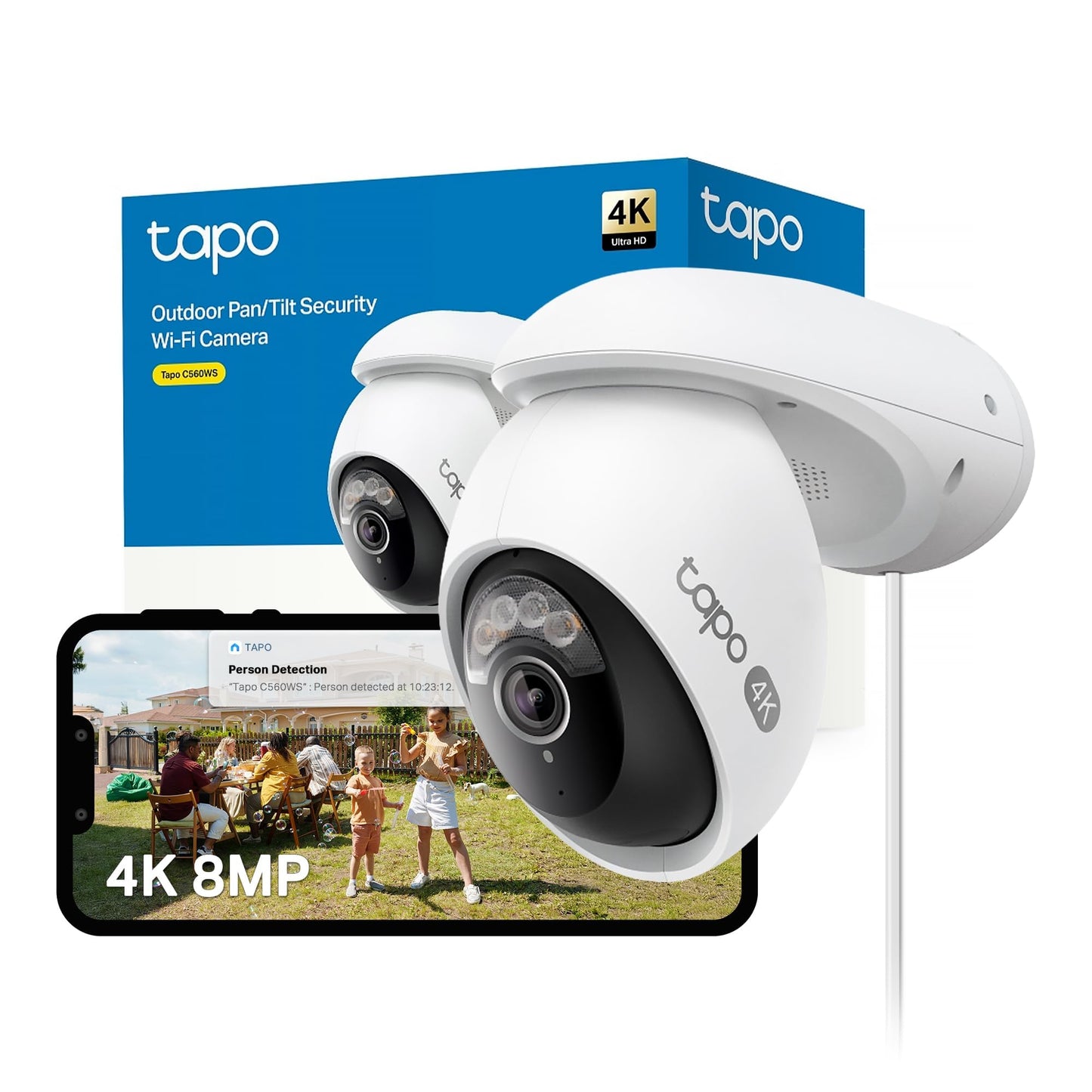 Tapo C211 2K 3MP Pan/Tilt Indoor Camera House Security Camera, WiFi Camera, No Monthly Fee, AI Detection, Dog Camera, Baby Camera Monitor, CCTV, 360° View, Night Vision, Works with Alexa & Google