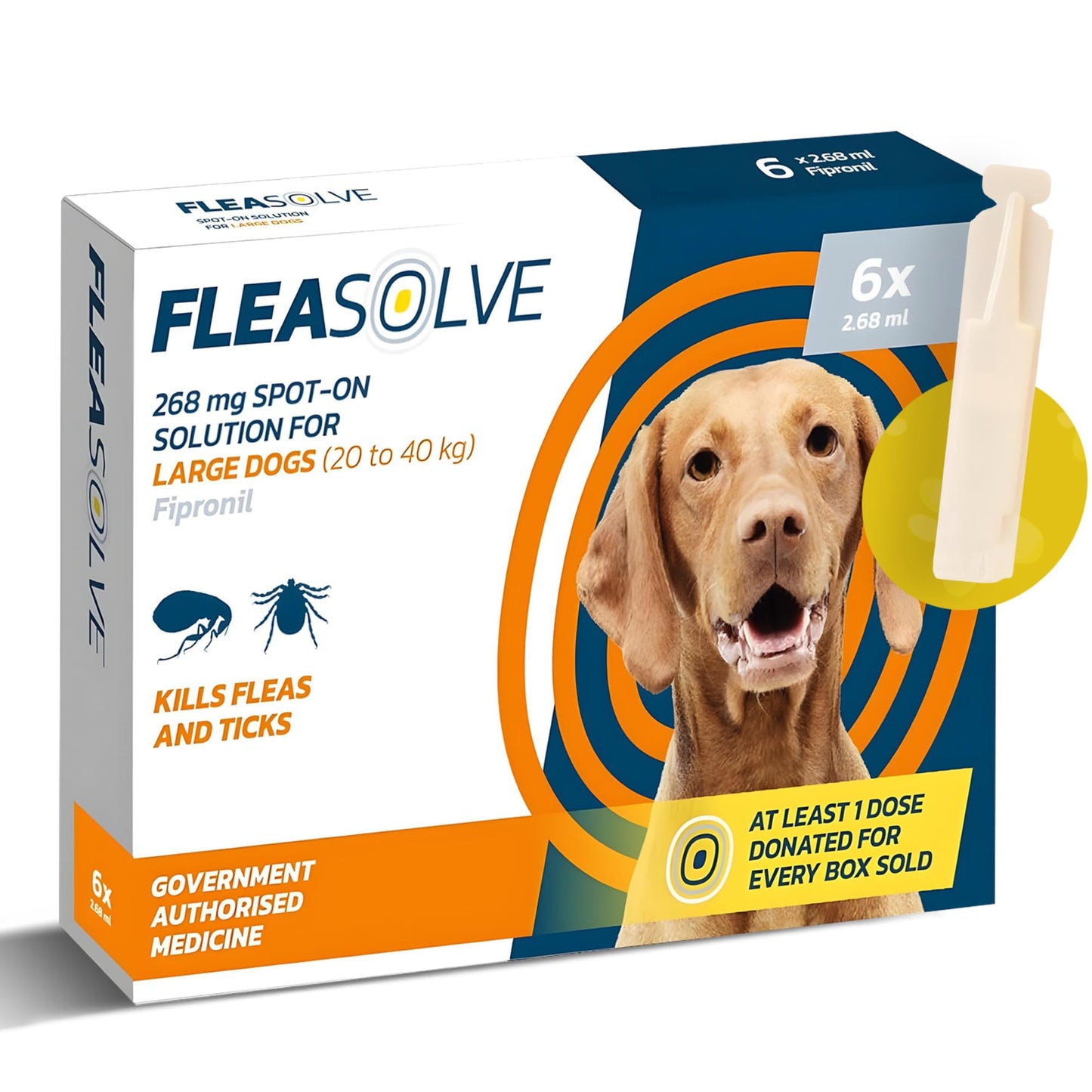 Cat Flea Treatment Spot On x 6 - Flea Treatment Cat Spot On for Cats & Kittens Over 1kg - 6 Pipettes, 6 Doses - Fast-Acting FleaSolve Solution