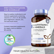 Multivitamins & Minerals - 365 Vegan Multivitamin Tablets - 1 Year Supply - Multivitamin Tablets for Men and Women with 26 Essential Active Vitamins & Minerals - Made in The UK by Nutravita