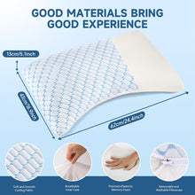 Memory Foam Pillow for Neck and Shoulder, Neck Pillow Side Sleeper Pillow for Sleeping, Cooling Slumber Pillow for Side Back Stomach Sleepers with Cooling Pillowcase