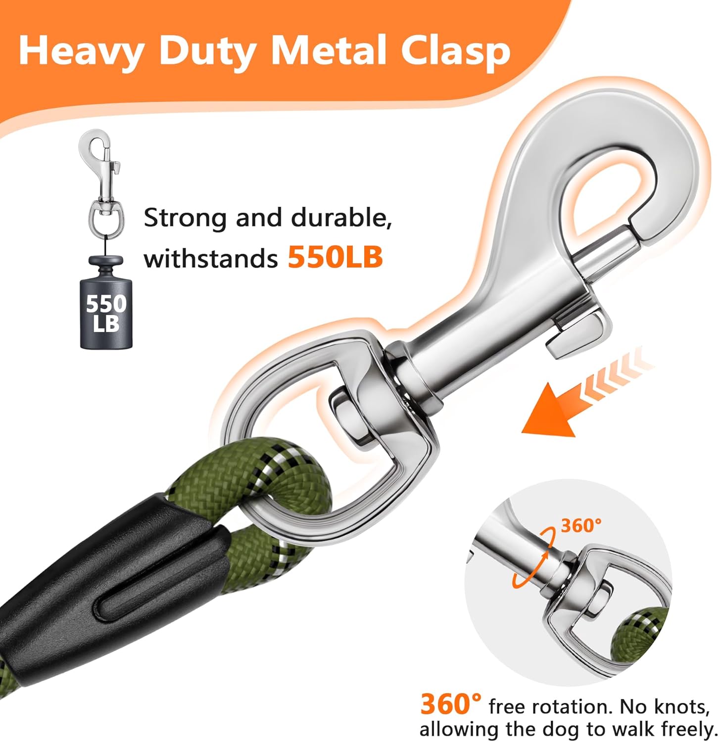 X XBEN Training Leads for Dogs, 3M 5M 10M 15M 20M 25M 30M Strong Rope Long line Dog Lead Leash with Soft Padded Handle and Heavy Duty Hook, Reflective Recall Training Leads for Large Medium Small Dog