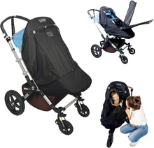 SnoozeShade Plus Extra (6m+) - Pram Sun Shade for Prams, Buggies, Travel Strollers & Pushchairs, Blocks 99% UV (UPF 50+), More Shade Than a Pram Parasol