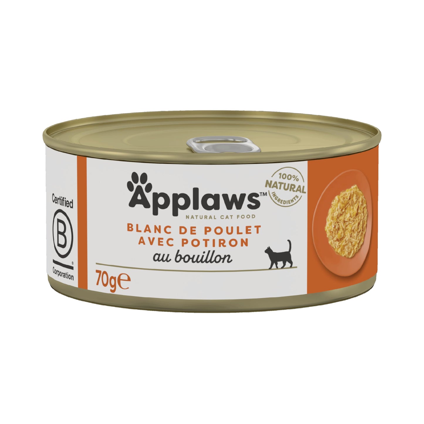 Applaws Natural Wet Cat Food, Multipack Chicken and Fish Selection in Broth 70 g Tin (Pack of 12)