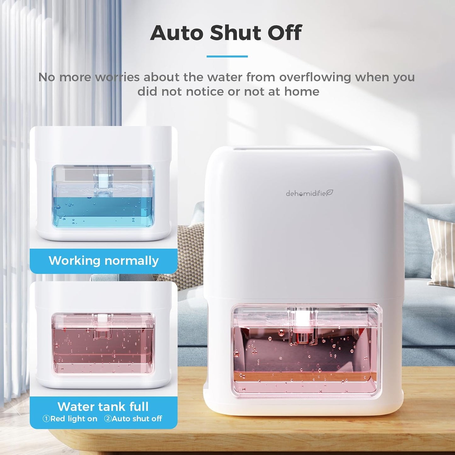 Small Dehumidifiers for Home, 1800ml Dehumidifier Dual Semiconductor, Auto Shut Off & Timer, Portable and Ultra Quiet, Dehumidifiers for Drying Clothes, Bedroom, Bathroom, Wardrobe