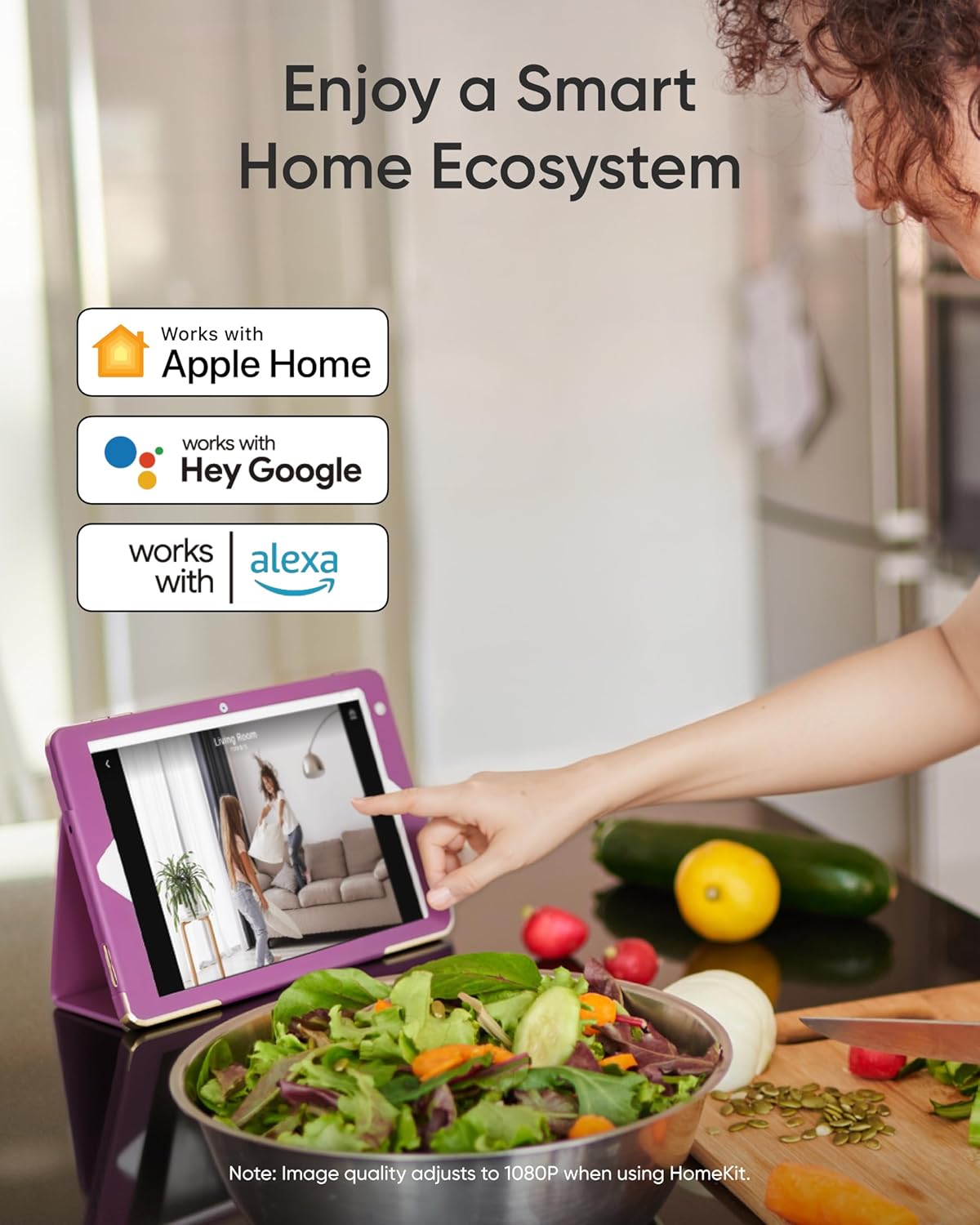 eufy Security Indoor Cam E30 4K UHD Indoor Security Camera, Latest Generation, Dog/Baby/Pet Camera, Colour Night Vision, Human/Pet Auto Tracking, 360° Surveillance, Works with Homekit