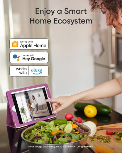 eufy Security Indoor Cam E30 4K UHD Indoor Security Camera, Latest Generation, Dog/Baby/Pet Camera, Colour Night Vision, Human/Pet Auto Tracking, 360° Surveillance, Works with Homekit
