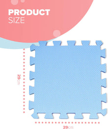 Foam Baby Play Mat (29x29cm) – Thick & Soft EVA Foam Interlocking Floor Tile Matting for Children – Large Multi Colour, Safe & Comfortable 7mm Thick Play Flooring (9pc)