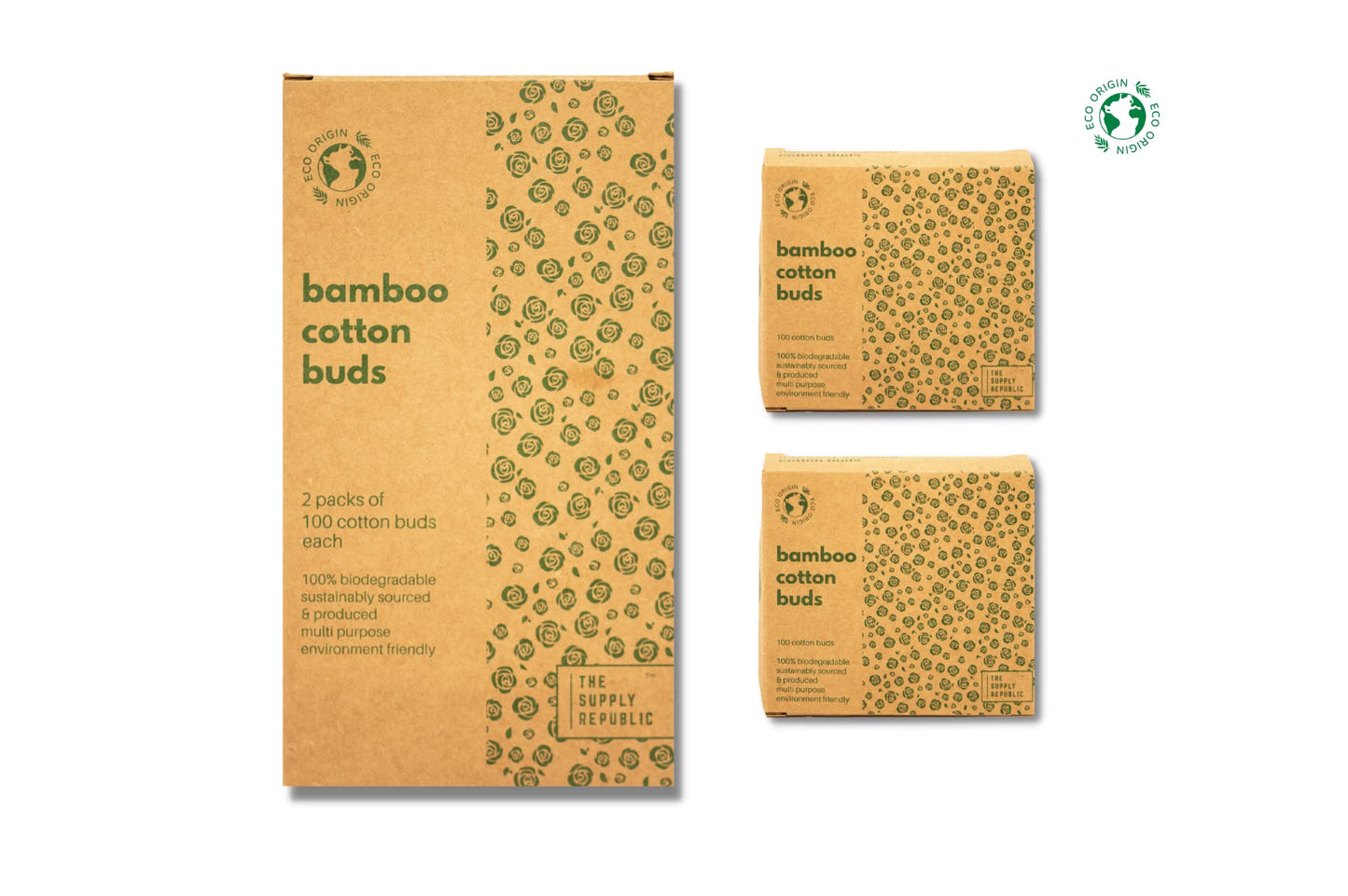 600 Bamboo Cotton Buds |100% Eco-Friendly Biodegradable | Cotton Wool Buds Q Tips | Compostable Bamboo Earbuds | Recycled Plastic Free Packaging | 6x100 Ear Buds Cotton… (600 Count)