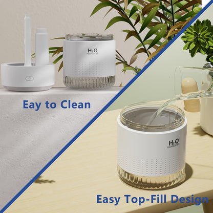 SZO Upgraded 500ML Humidifier for Bedroom with Night Light, Portable Humidifiers for Home and Plants, Humidifiers for Baby, Quiet Operation, Auto-Off, for Baby Room, Home, Office and Plants
