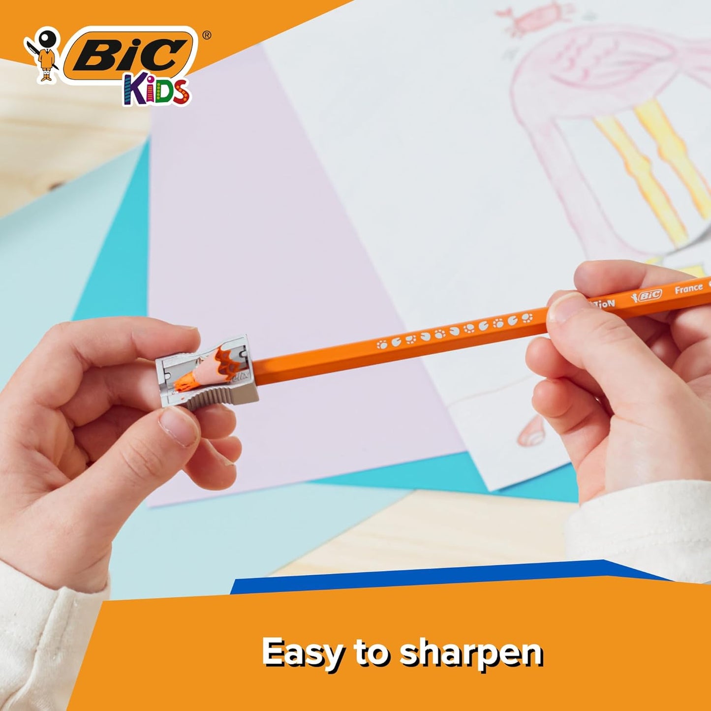 BIC Kids Evolution Coloured Pencils, Vivid Colouring Pencils, Easy to Sharpen BIC Pencils, School Supplies, 36 Pack