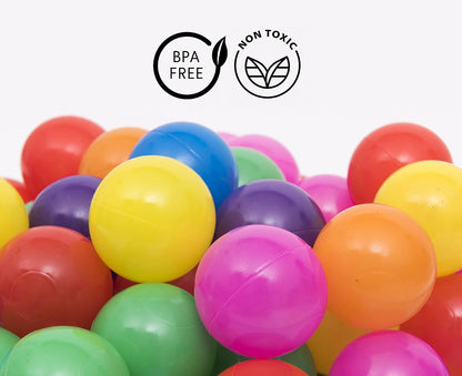 Playballs, Crush-Proof, Colourful Pit Balls for Kids Baby-Approved Multi-Pack Toddler Ball Pit, Smooth Plastic Balls, No Sharp Edges, Non-Toxic & BPA Free.
