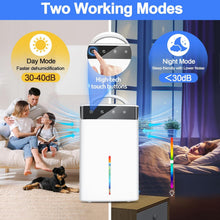 Dehumidifiers for Home-Dehumidifier Bedroom with Auto-Off,Quiet Energy-Saving Portable Small Dehumidifier with Auto Defrost & LED Lights,Sleep Mode,2.6L Mini Dehumidifiers for Bathroom,Office,RV-White