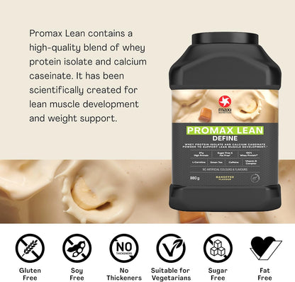 MaxiNutrition - Promax Lean, Banoffee - Whey Protein Powder for Weight Loss and Lean Muscle Development – Sugar Free and Fat Free, Vegetarian-Friendly, 29g Protein, 128 kcal per Serving, 980g