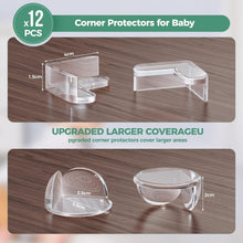 Peakally Corner Protectors for Baby Pack of 12, Thick Table Furniture Edge Protectors for Kids with Strong Adhesion, Corner Guard & Edge Safety Bumpers Clear - 6 R and 6 L
