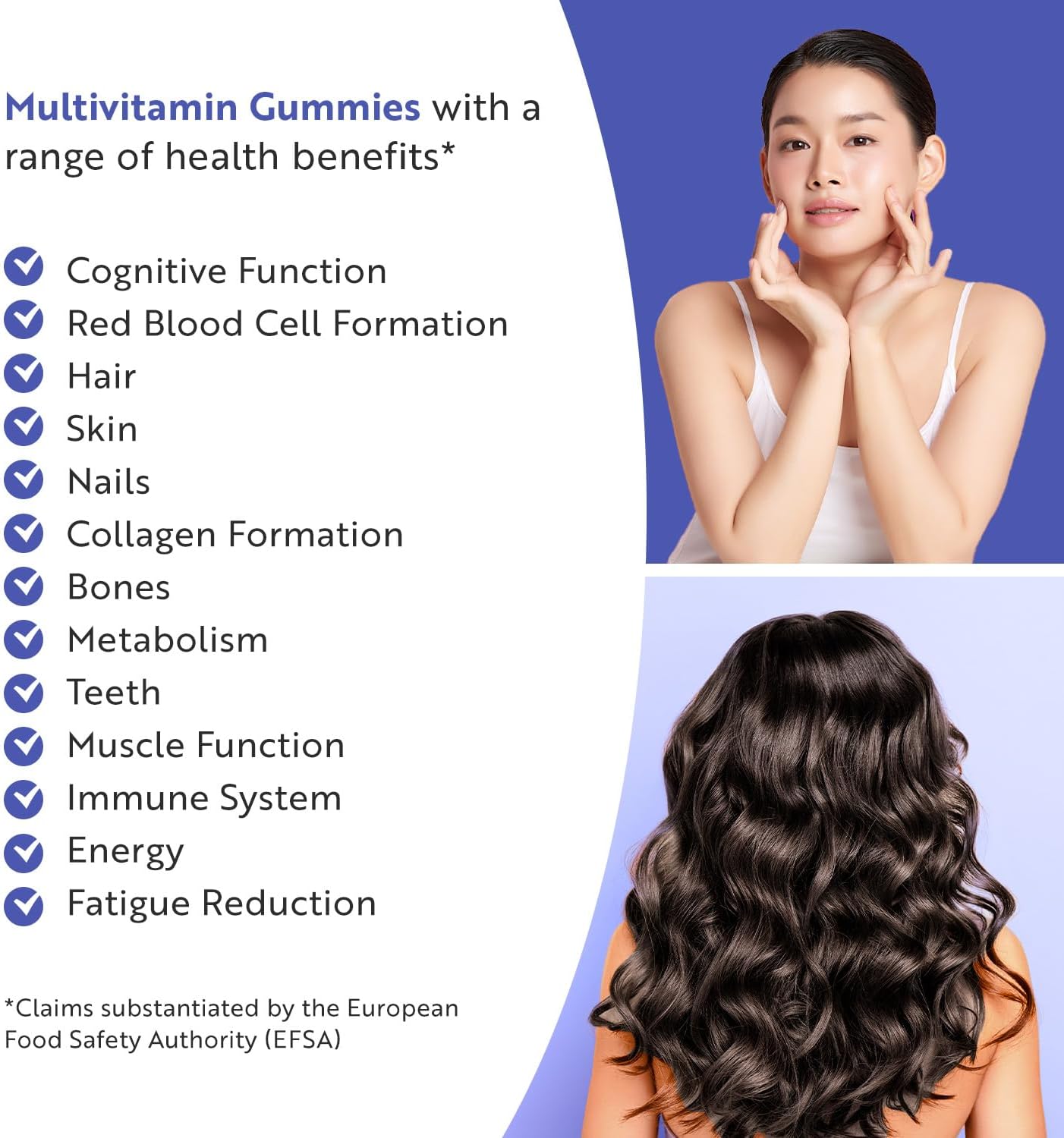Multivitamin Gummies for Women & Men - 60 Vegan Gummies (2 Month Supply) - 14 Essential Vitamins & Minerals with Vitamin C A D B12 Biotin Zinc - Berry Flavour Chewable Adult Multi Vitamins - Nutravita
