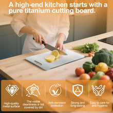 100% Pure Titanium Cutting Boards for Kitchen, Titanium Cutting Board Set of 3, 2025 New Food-Grade Chopping Board for Easy to Clean and Will Not Absorb Odors