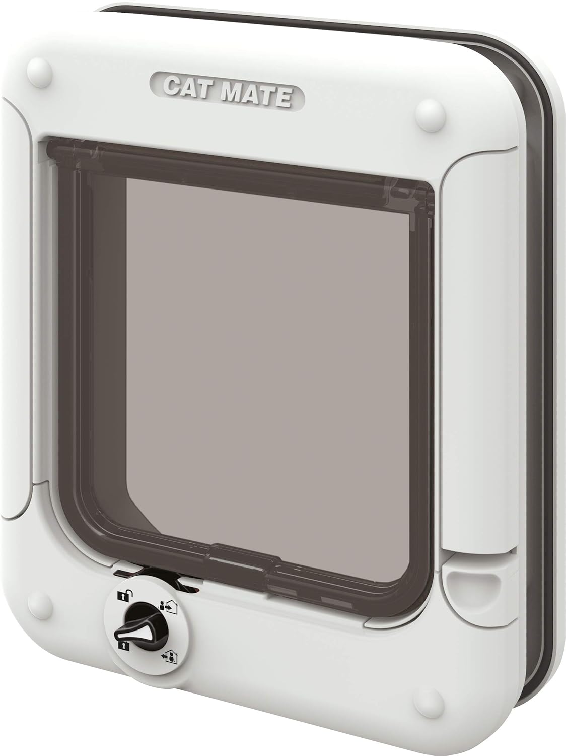 Cat Mate 4-Way Locking Cat Flap, Easy Installation in UPVC Doors, Glass, and Wooden Doors - White