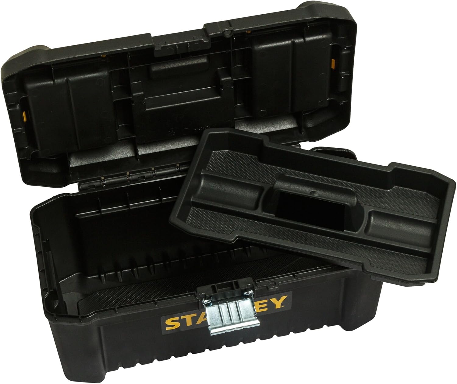 STANLEY Essential Tool Box (16in), Durable Storage Solution with Removable Tote Tray and Organisers, for Parts and Tools Storage, STST1-75518