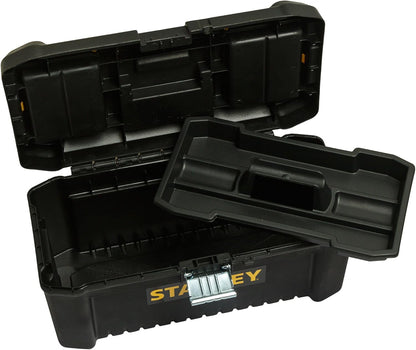 STANLEY Essential Tool Box (16in), Durable Storage Solution with Removable Tote Tray and Organisers, for Parts and Tools Storage, STST1-75518