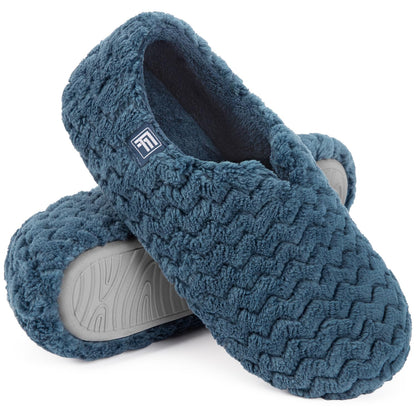 FamilyFairy Women's Memory Foam Slippers Soft Sherpa Lining Anti-Slip Lightweight House Shoes