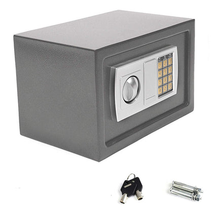 Safes for Home Fireproof Waterproof with 2 Manual Override Keys, 8.5L Security Safe Cash Box with Double Digital Keypad and Safety Key Lock Cabinet Safes, White
