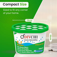 DIVCHI Dehumidifier Disposable 500ml Pack of 24 Condensation Remover Moisture Absorber Dehumidifiers for Damp, Mould, Moisture in Home, Kitchen, Bedroom, Caravan, Office, Garage, Bathroom, Basement