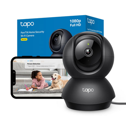 Tapo TC60 Indoor Camera House Security Camera, WiFi Camera, No Monthly Fee, AI Detection, Dog Puppy Camera, Baby Camera Monitor, CCTV, 2-way Talk, Advanced Night Vision, Works with Alexa & Google