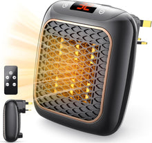 Plug in Heater, 1200W Fan Heaters for Home 2 Mode PTC Ceramic Heaters 1-12H Timer Overheating Protection w Remote Control Electric Heater Energy Efficient BS Plug for Bedroom Office Kitchen Bathroom