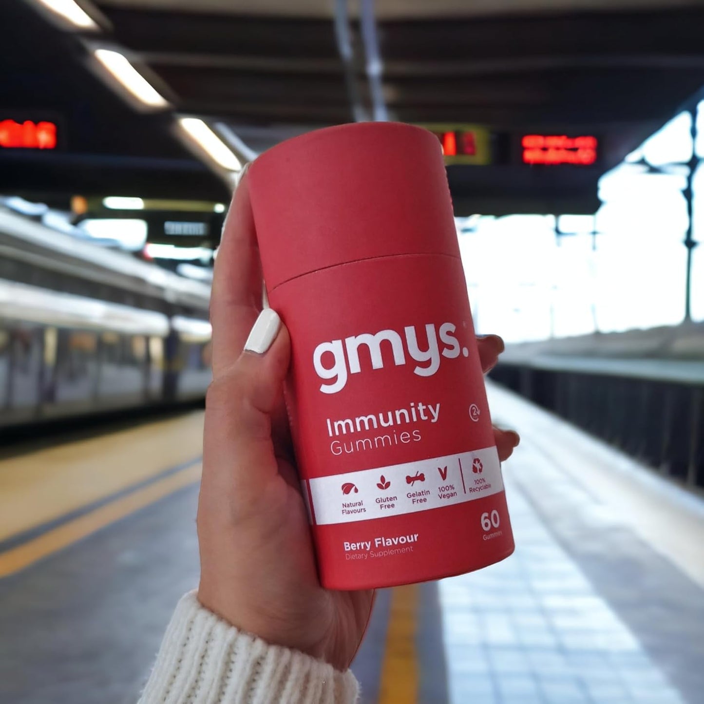 gmys Multivitamin+ Daily Wellbeing Gummies - Vitamin C Gummies with Zinc, Biotin & Folic Acid - Immune Support, Energy Boost & Beauty Enhancement - 12 Essential Nutrients - 60 Gummies