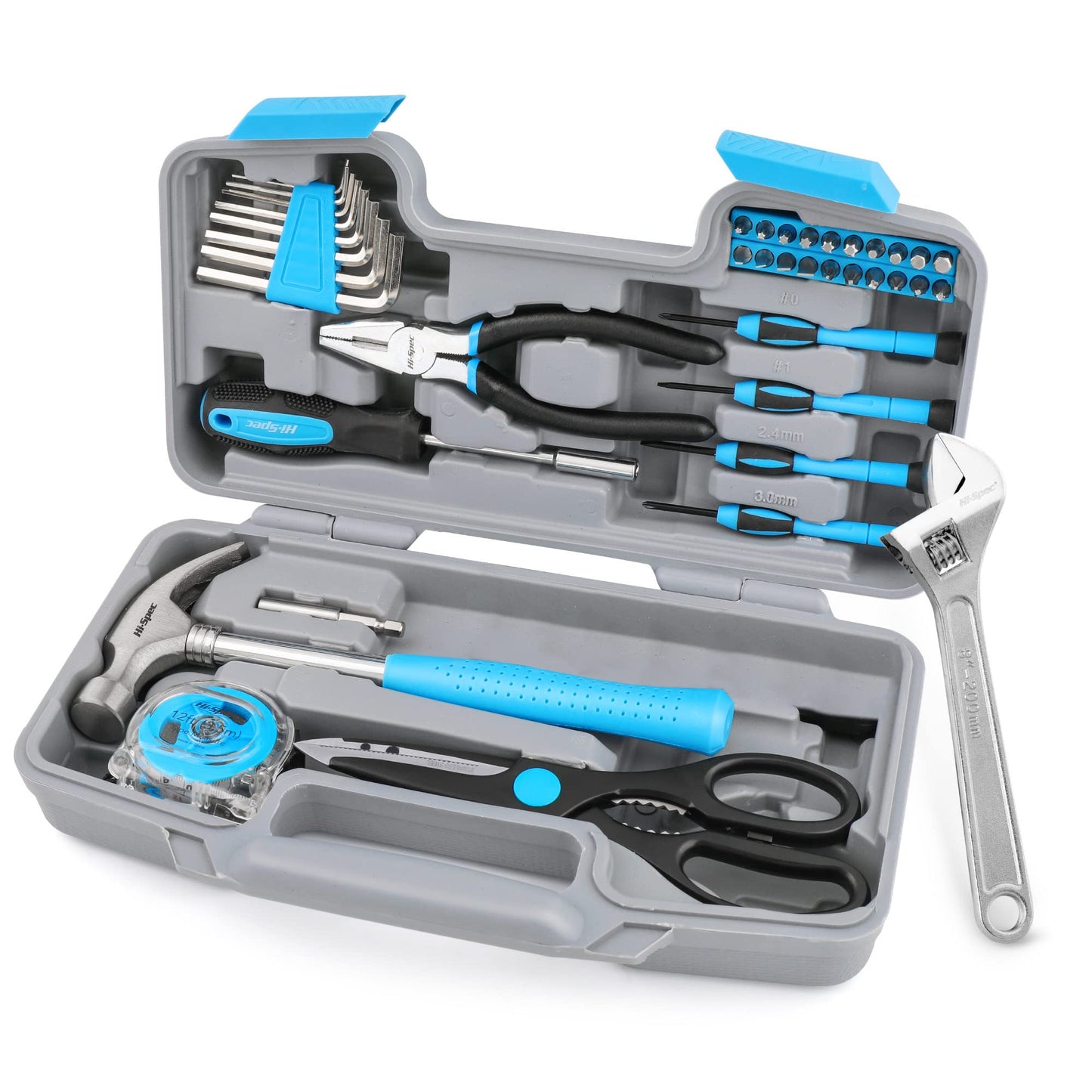 Hi-Spec Pink Small Tool Kit for Home DIY, Repairs & Crafts – 24pc Lady Tool Set with Mini Hammer, Pliers, Screwdriver Set, Hex Keys & Tape Measure in Compact Tool Box Case – Gift for Women