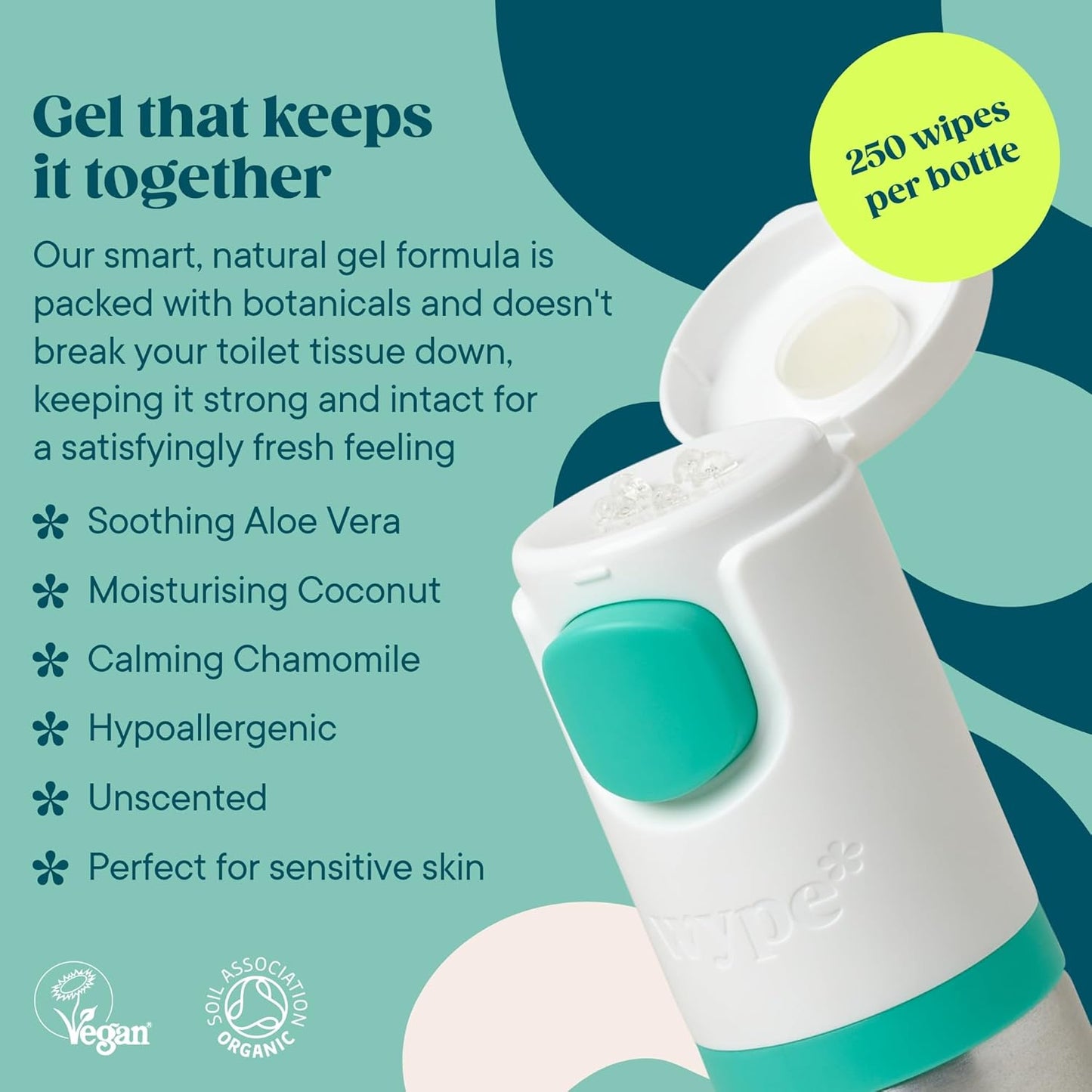 Wype | Home & Away Bundle | Toilet Roll Gel | Flushable Wet Wipe Alternative | Holiday Essentials | COSMOS Organic | 1 x Applicator, 2 x Refills (100ml), 2 x Mini (30ml)