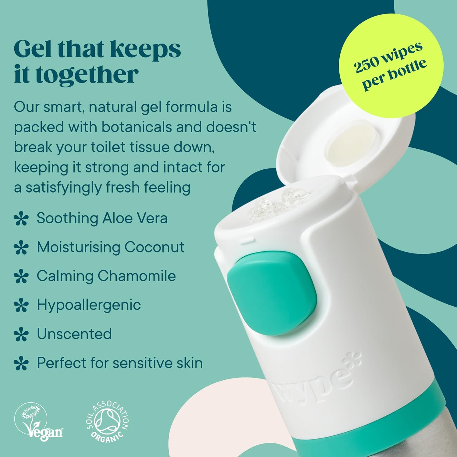 Wype | Home & Away Bundle | Toilet Roll Gel | Flushable Wet Wipe Alternative | Holiday Essentials | COSMOS Organic | 1 x Applicator, 2 x Refills (100ml), 2 x Mini (30ml)