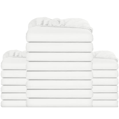 Utopia Bedding Fitted Sheet Double, White - Deep Pocket 14 inch (35 cm) - Easy Care - OEKO-TEX Certified - Soft Brushed Microfibre Fabric - Shrinkage and Fade Resistant - Bottom Sheet