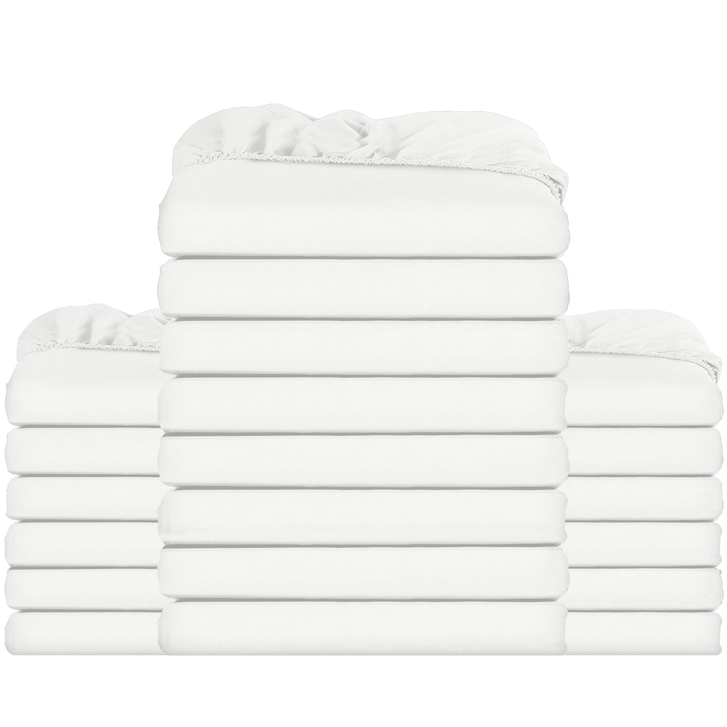 Utopia Bedding Fitted Sheet Double, White - Deep Pocket 14 inch (35 cm) - Easy Care - OEKO-TEX Certified - Soft Brushed Microfibre Fabric - Shrinkage and Fade Resistant - Bottom Sheet