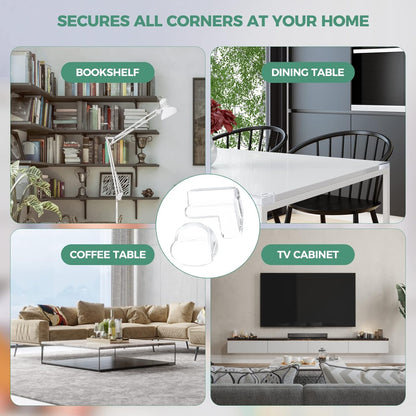 Peakally Corner Protectors for Baby Pack of 12, Thick Table Furniture Edge Protectors for Kids with Strong Adhesion, Corner Guard & Edge Safety Bumpers Clear - 6 R and 6 L