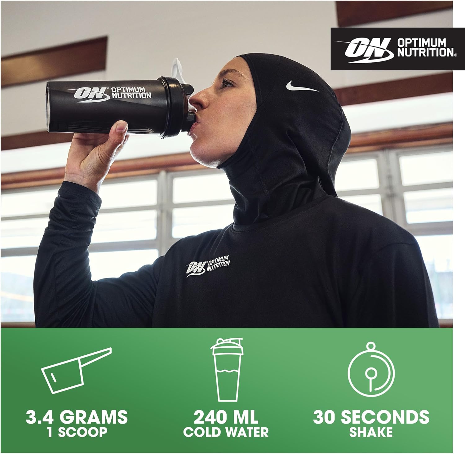 Optimum Nutrition Micronised Creatine Powder, 100% Pure Creatine Monohydrate Powder for Performance and Muscle Power, Unflavoured Shake, 186 Servings, 634 g