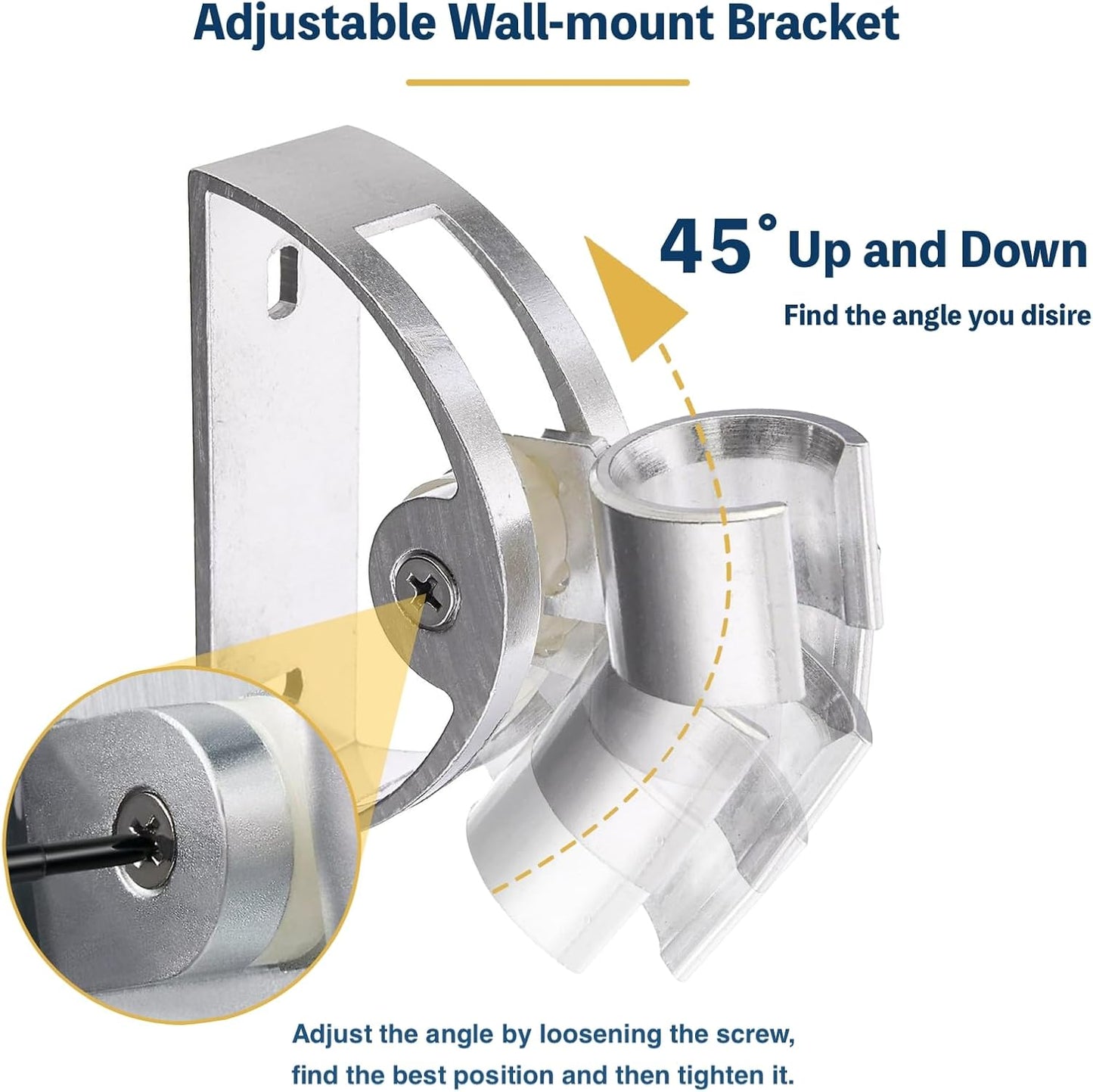Rainfall Shower Head and Hose, Big Shower Head Set for High Pressure Shower Replacement, Universal Showers Head with 1.5m Hose and Bracket, Shower Hose and Head with Wall Mount Holder