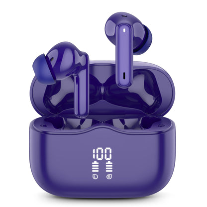 Wireless Earbuds, Bluetooth 5.3 Headphones in Ear with HiFi Stereo Deep Bass, 4 ENC Noise Cancelling Mic Wireless Earphones 40H Playtime, Bluetooth Earbuds Dual LED Display, IP7 Waterproof, USB-C