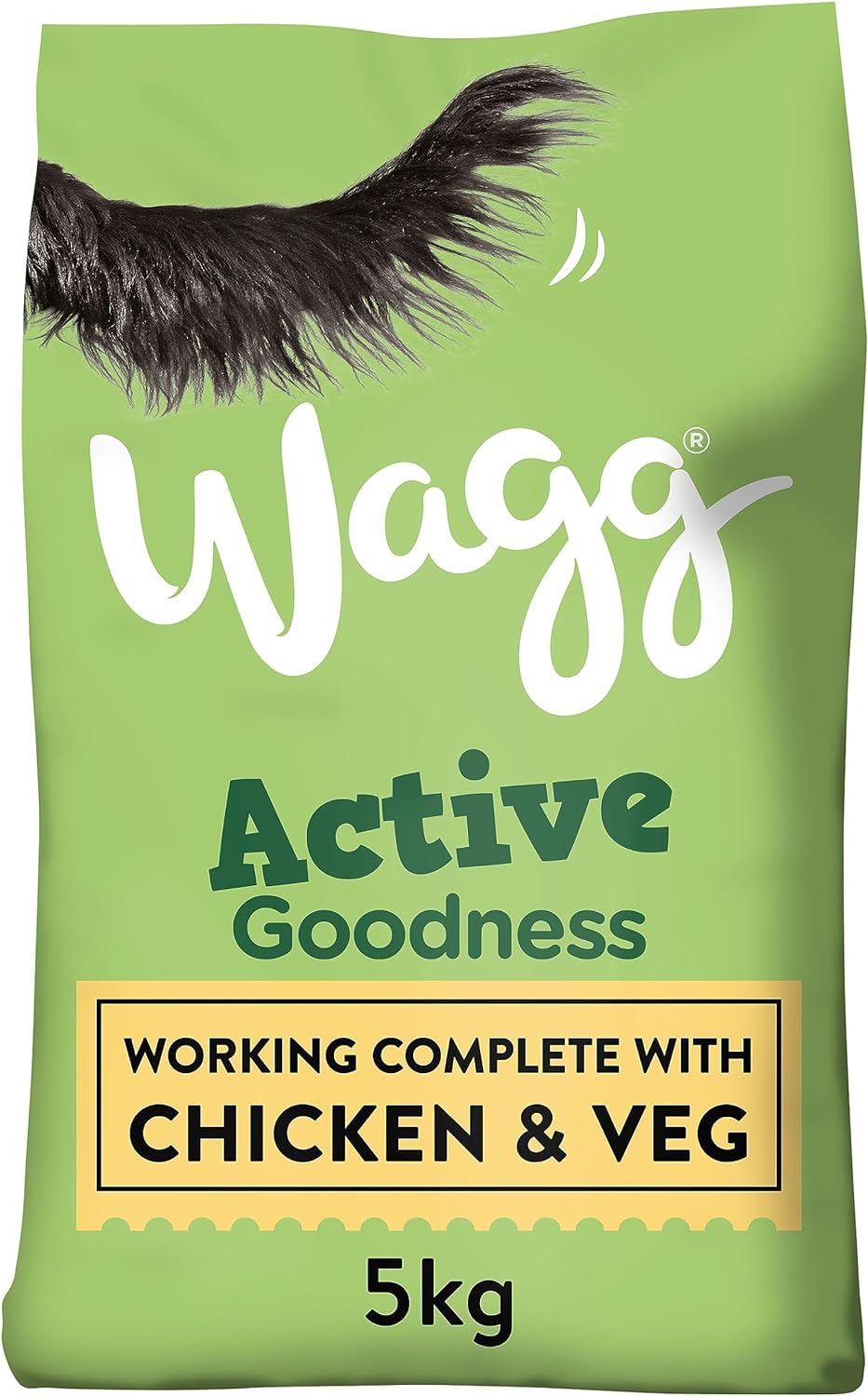 Wagg Active Goodness Complete Dry Adult Dog Food Beef & Veg 12kg - For All Active Working Dog Breeds
